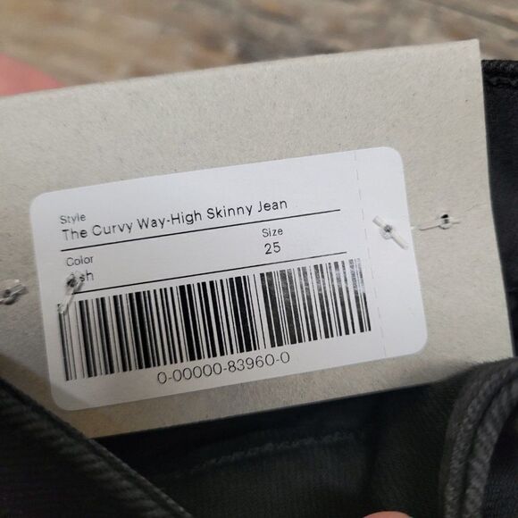 NWT‎ Everlane Women's 25 Crop The Curvy Way-High Skinny Stretch Jean Ash Black - Picture 9 of 14